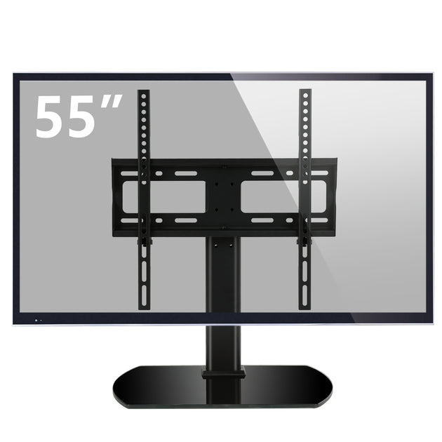 Rfiver Swivel Tabletop TV Stand with Glass Base for 27