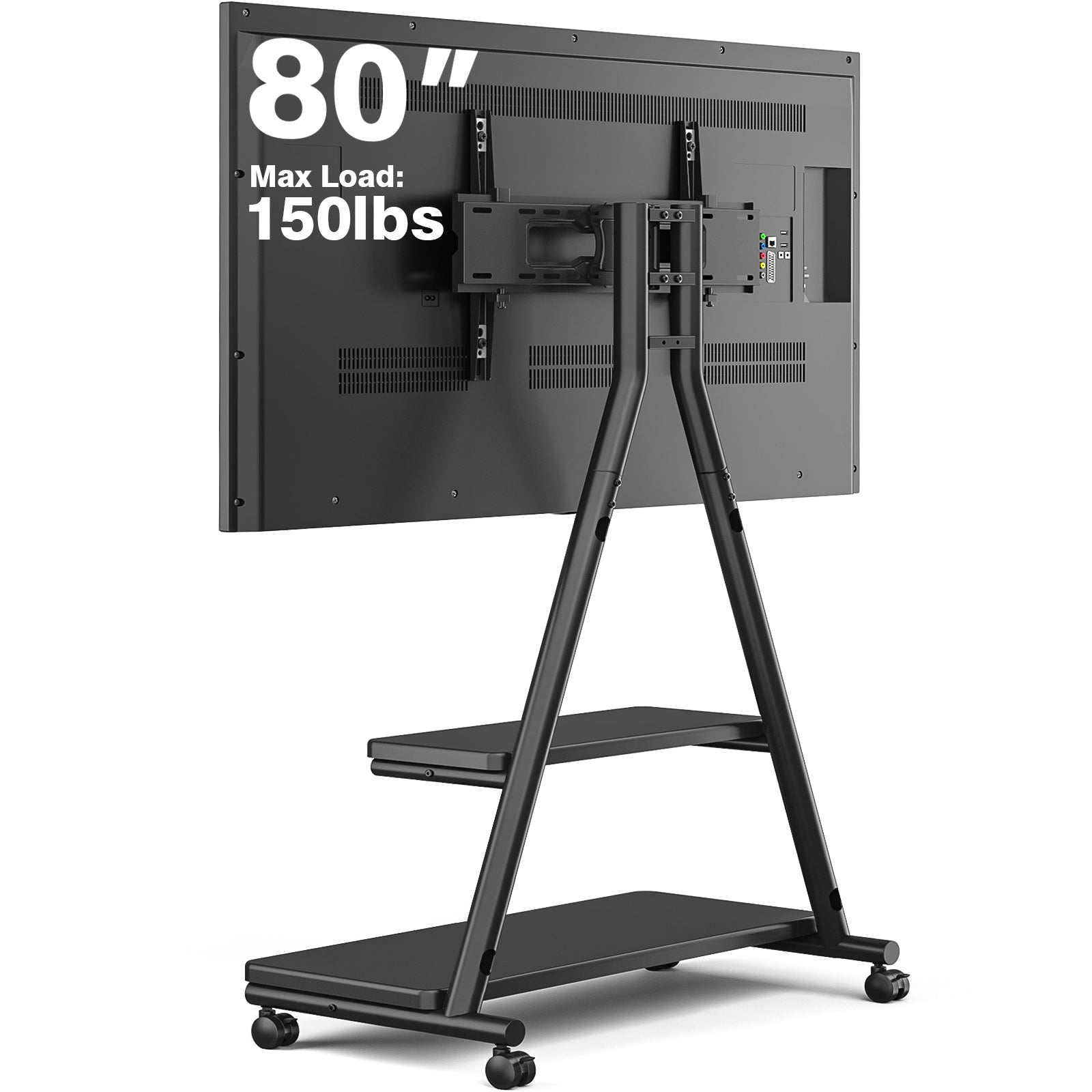 Rfiver Heavy Duty Rolling TV Stand for 43-80 Inch TVs up to 150lbs