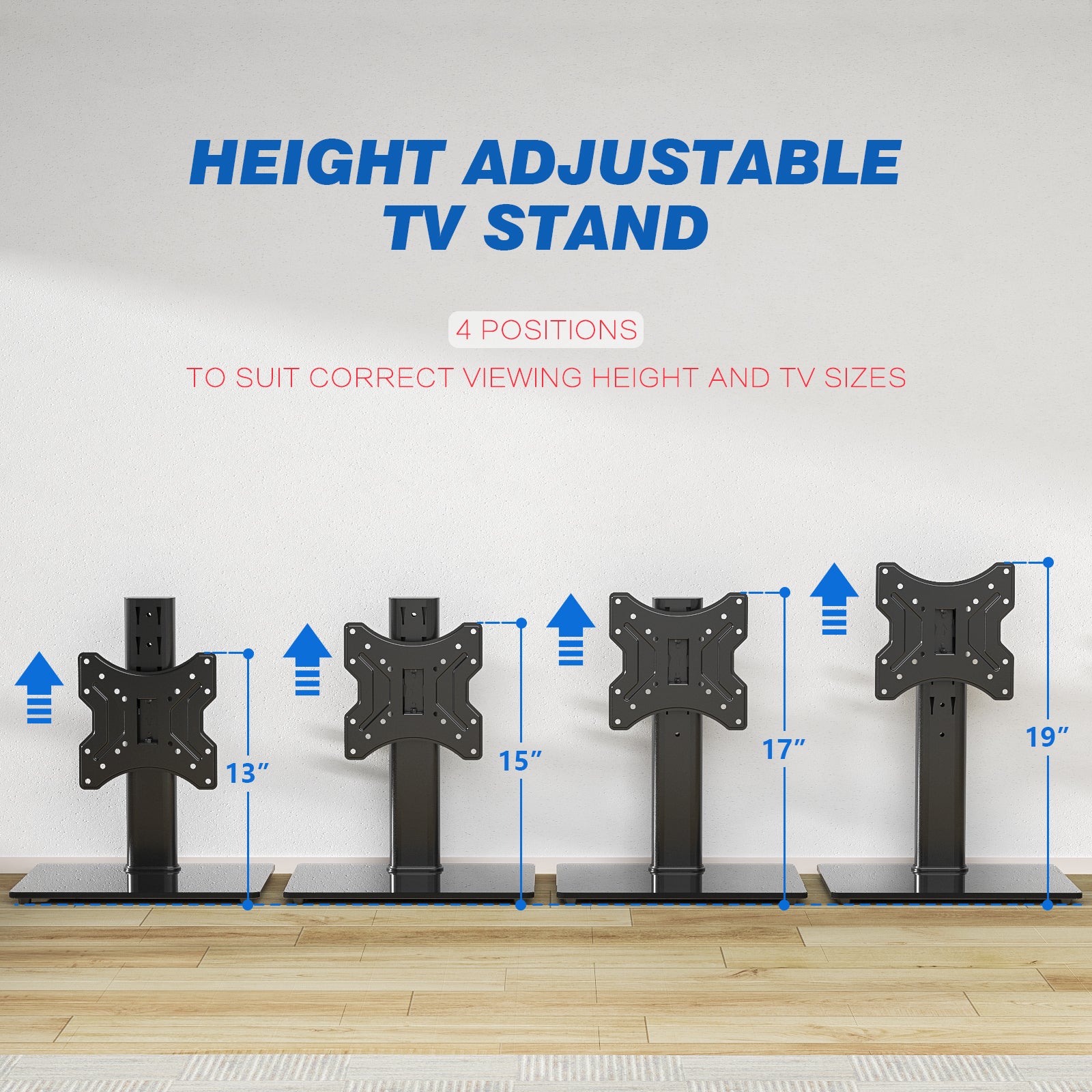 Rfiver Universal Swivel Tabletop TV Stand for Flat Screens 23-43 Inch