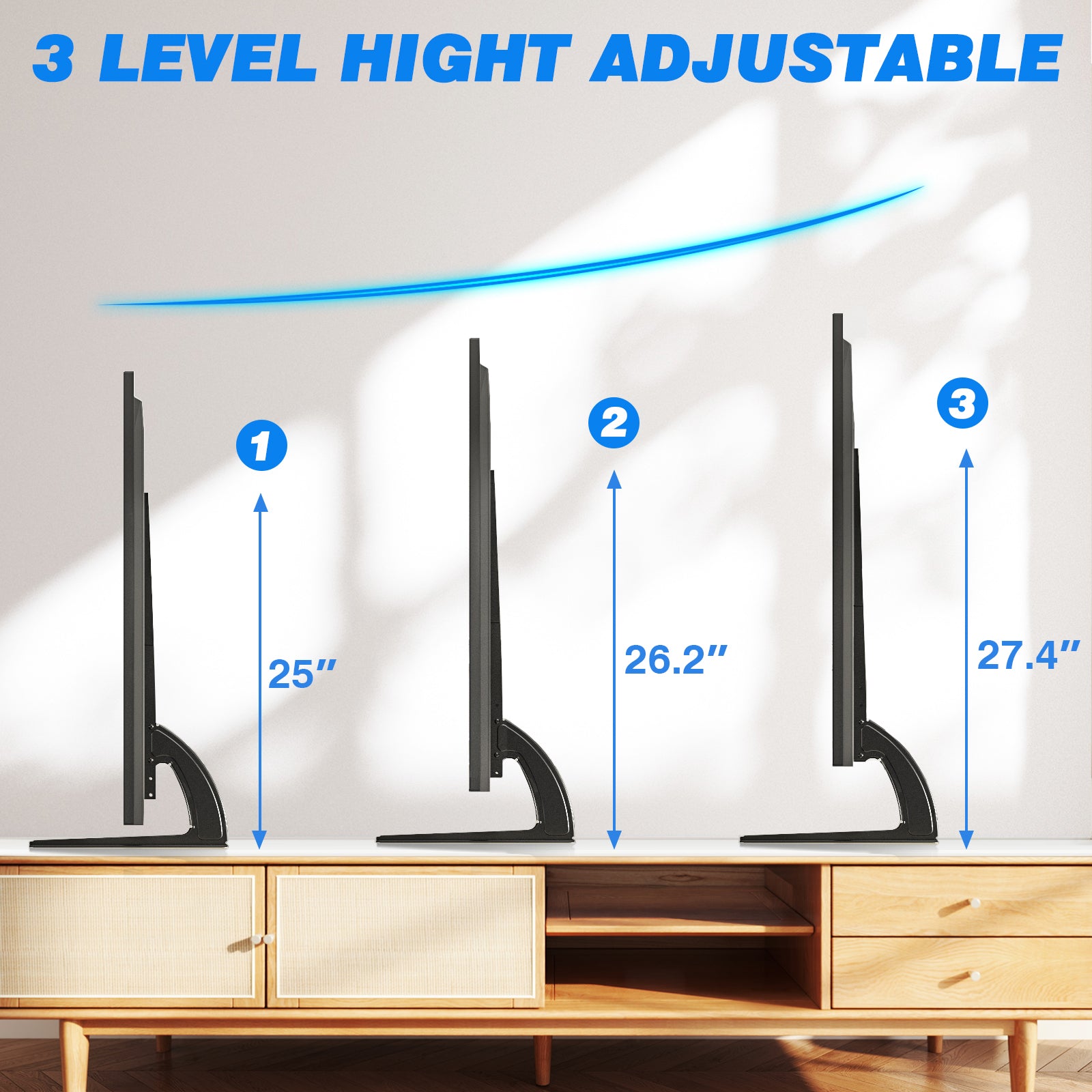 Rfiver Universal Tabletop TV Stand Brackets for 22