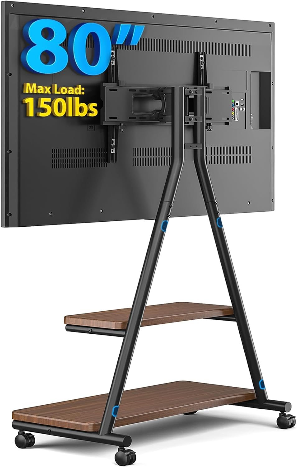 Rfiver Heavy Duty Rolling TV Stand for 43-80 Inch TVs up to 150lbs