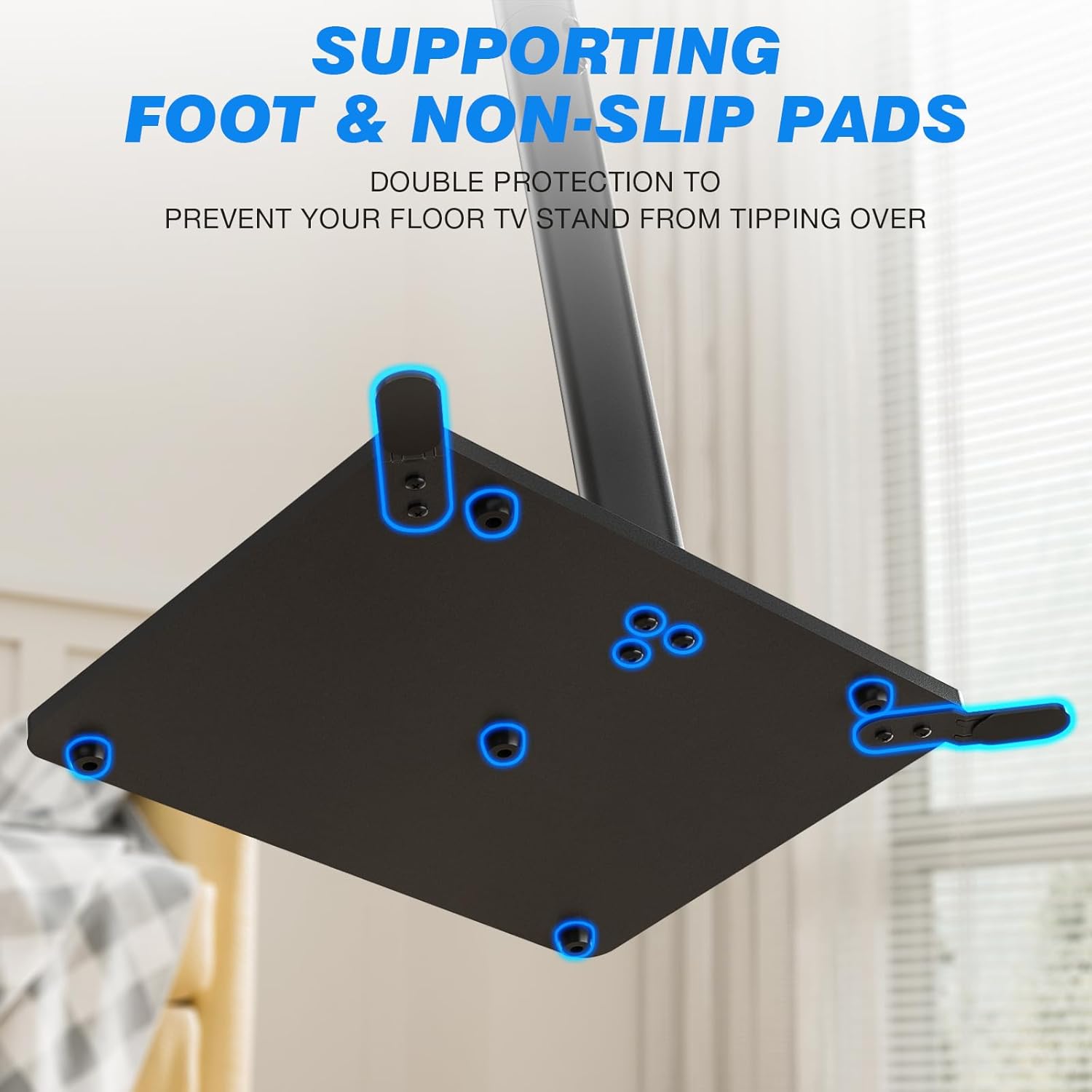 Rfiver Swivel Floor TV Stand with Mount for 32-60 inch TVs