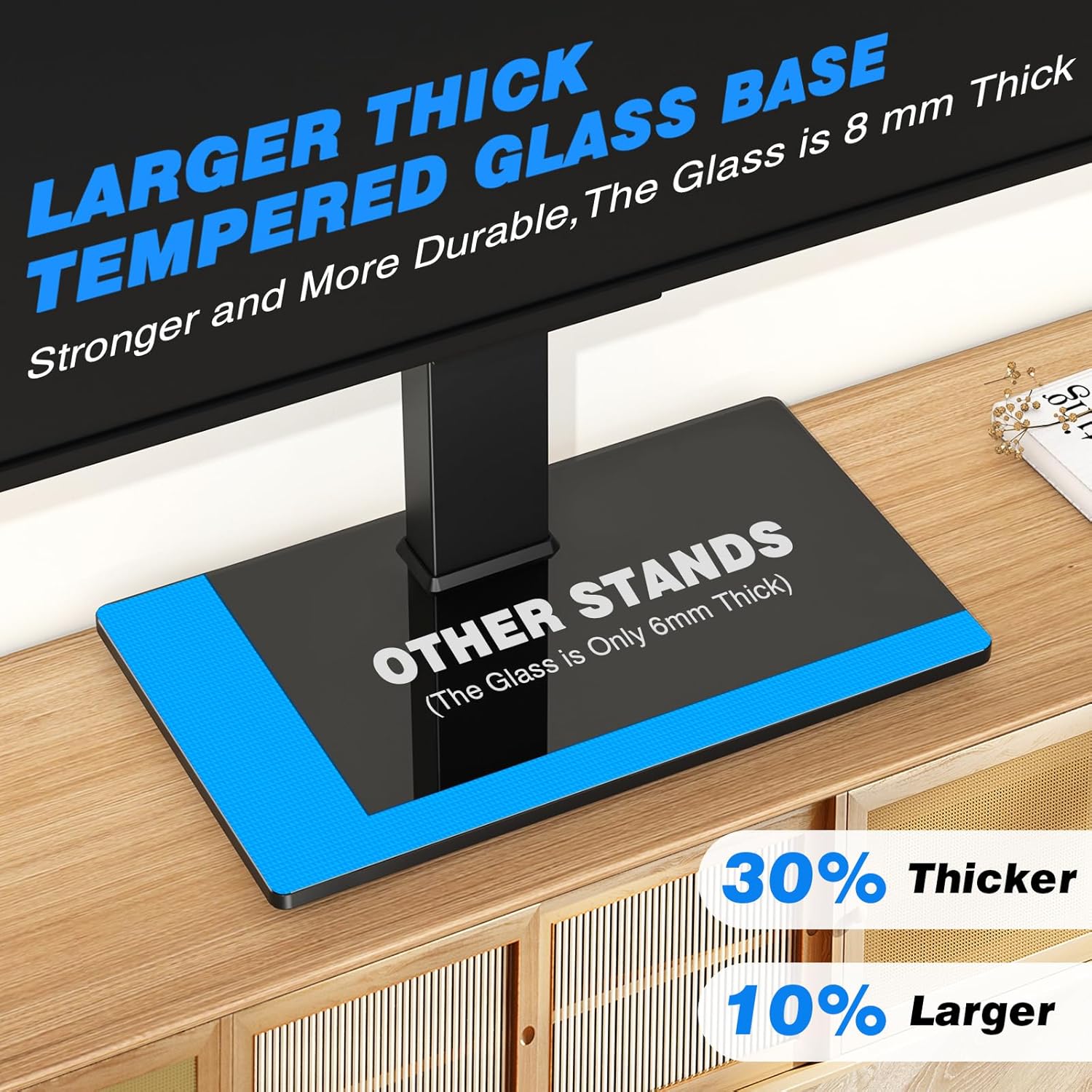 Rfiver Universal Swivel Table Top TV Stand for 32-70 Inch TVs