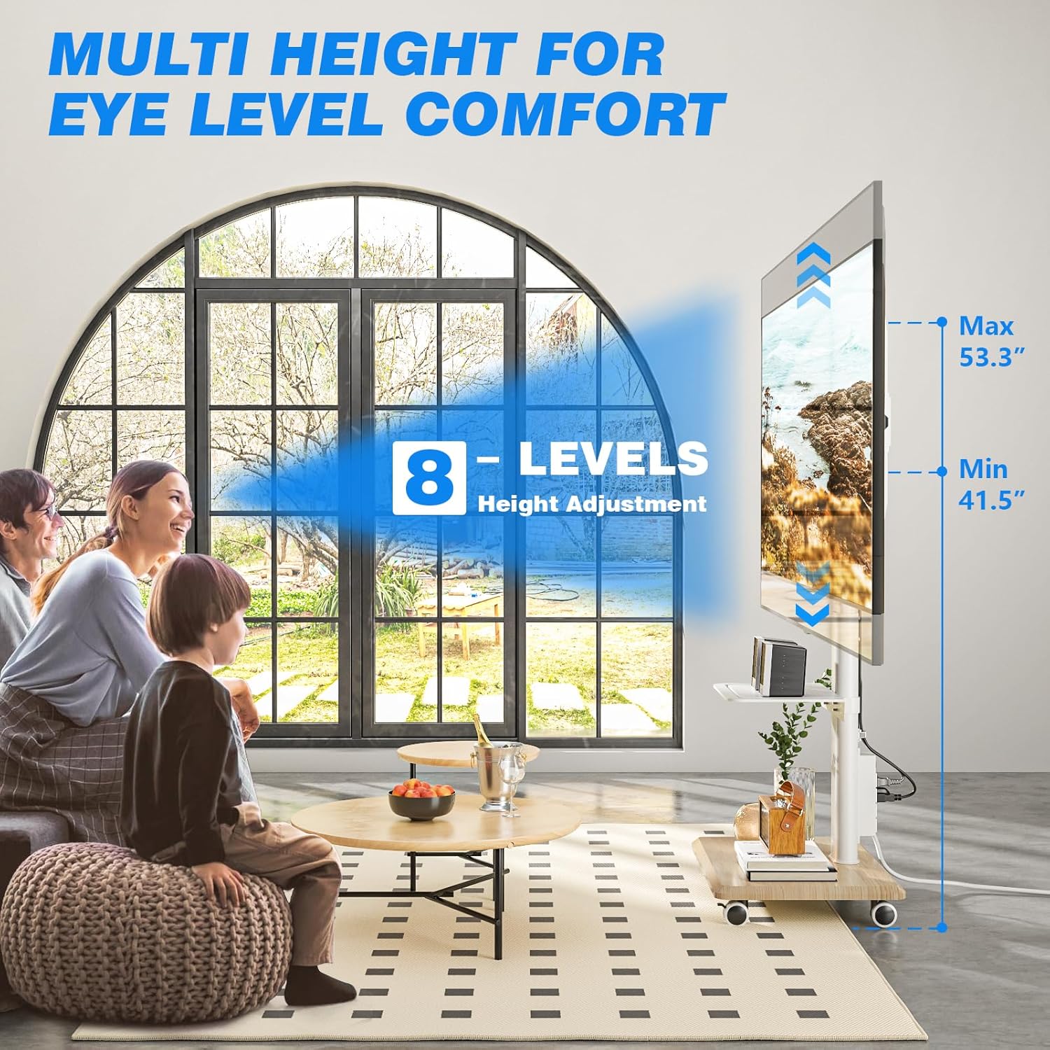 RFIVER TV Ständer für 32-70 Zoll Fernsehtisch Glas Rack Ecke Eckschrank RFIVER TV Ständer für 32-70 Zoll Fernsehtisch Glas Rack Ecke Eckschrank