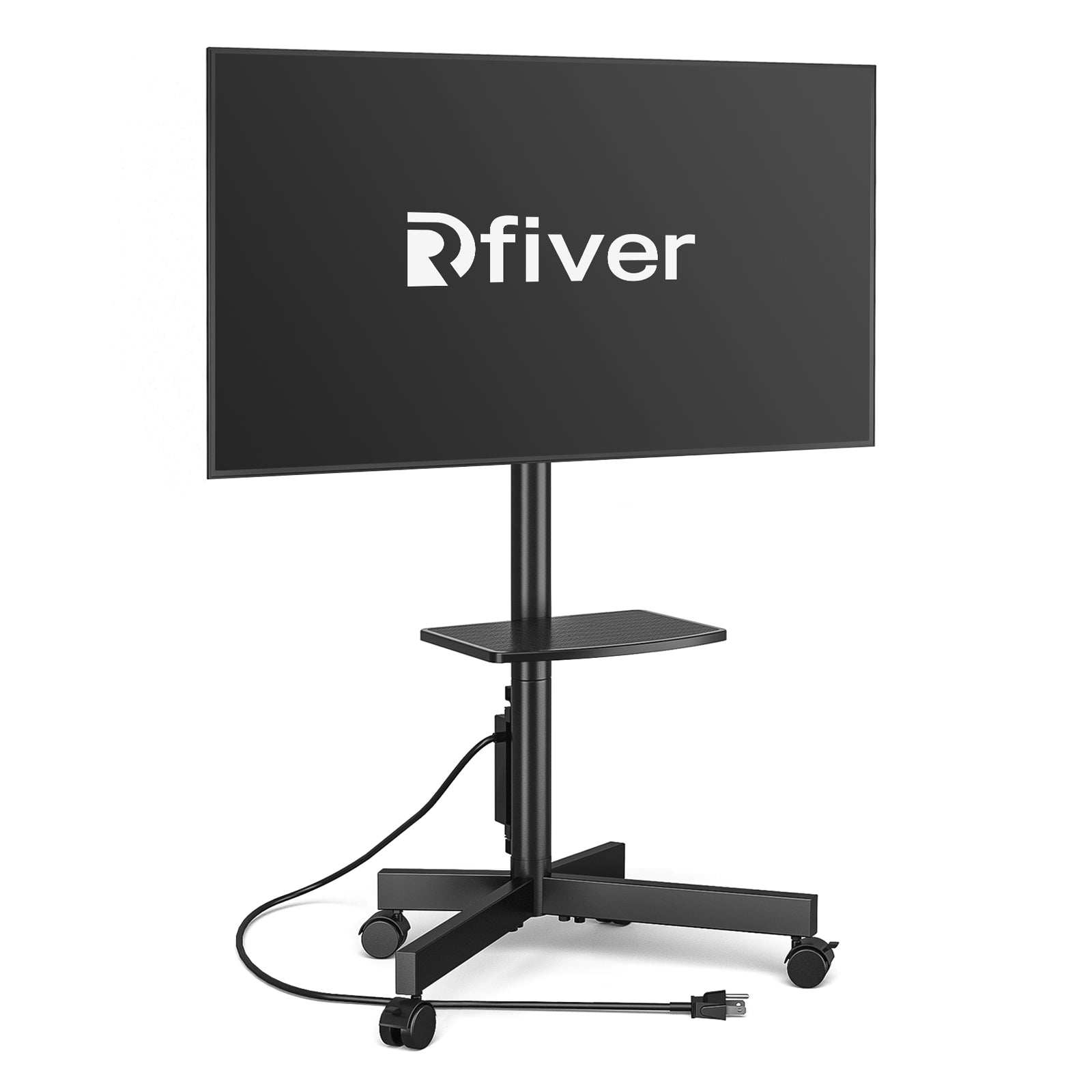 Rfiver Mobile TV Cart for 23-60 Inch Rolling TV Stand with Power Outlet