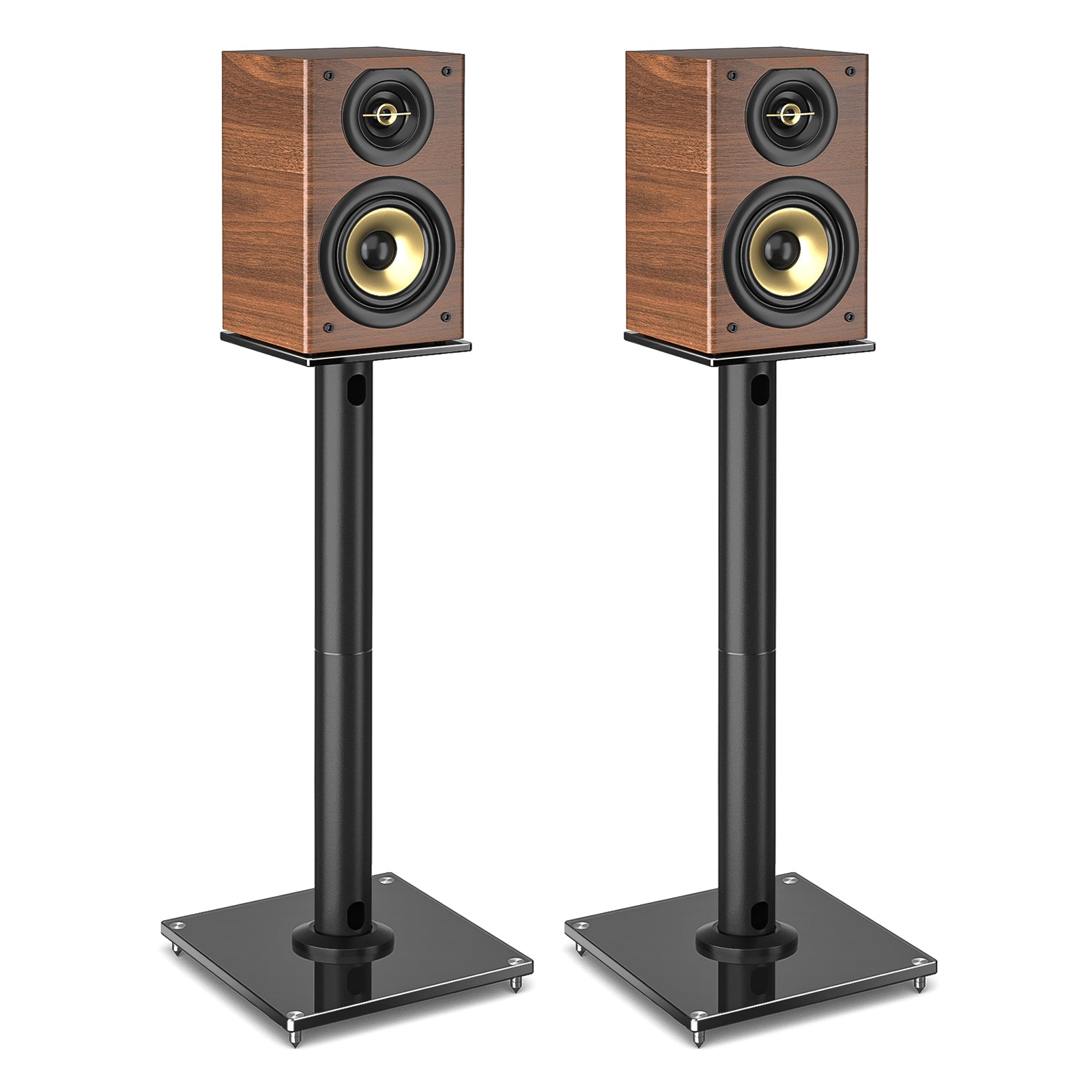 Rfiver Upgraded 45° Swivel Speaker Stands Pair 28 Inch Bookshelf Speaker Stand