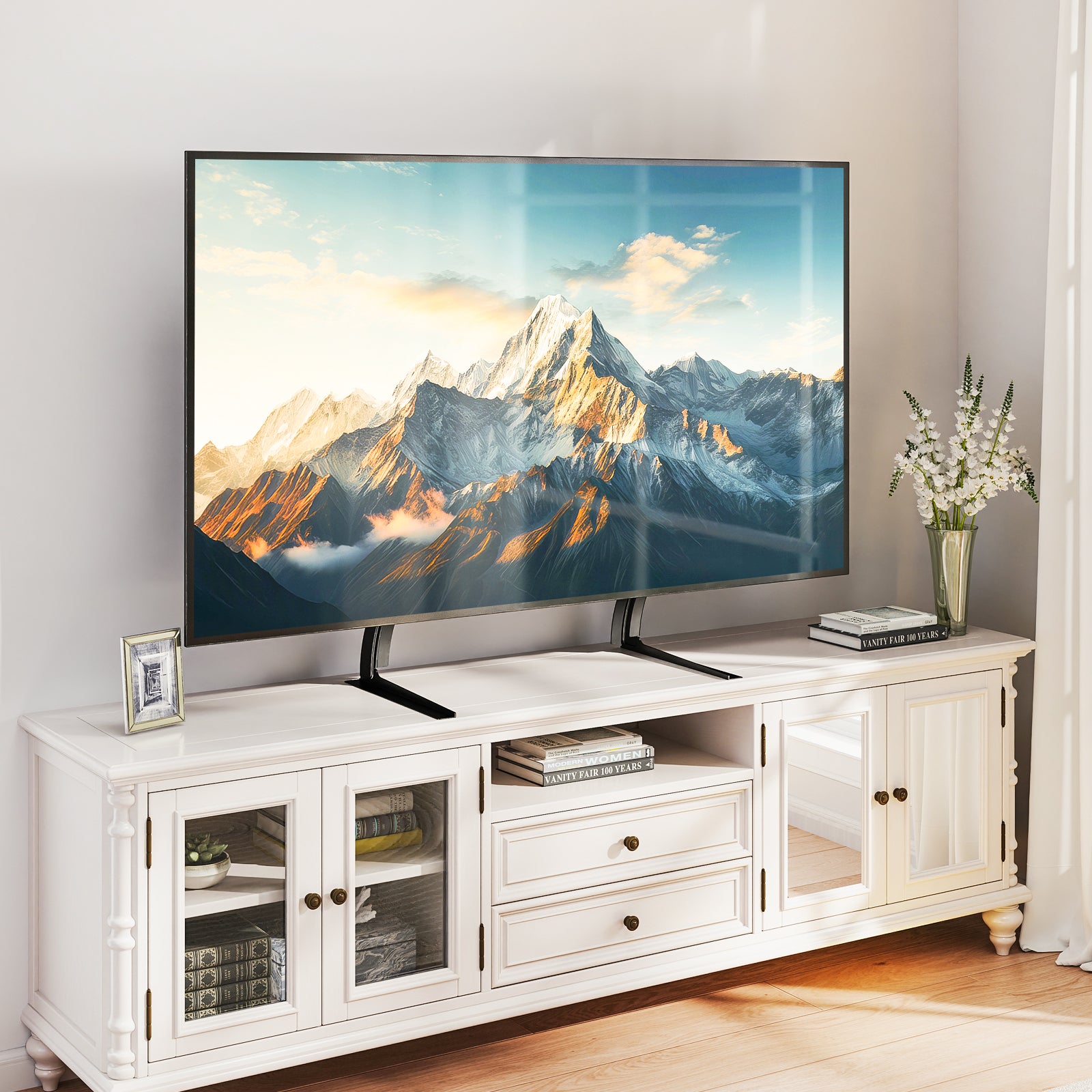 Rfiver Universal Tabletop TV Stand Brackets for 22"-65" TVs