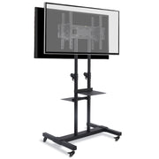 Rfiver 2-Shelf Dual Mobile TV Stand with Tilt Mount for 37"-80" TVs