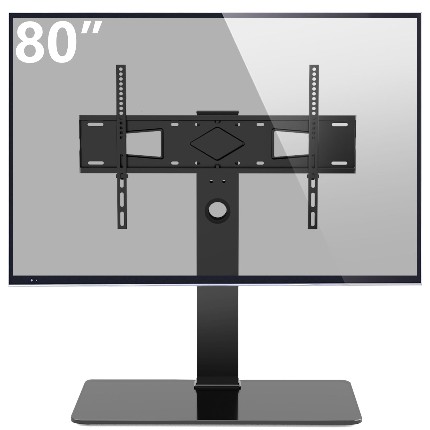 Rfiver Swivel Tabletop TV Stand with Glass Base for 40