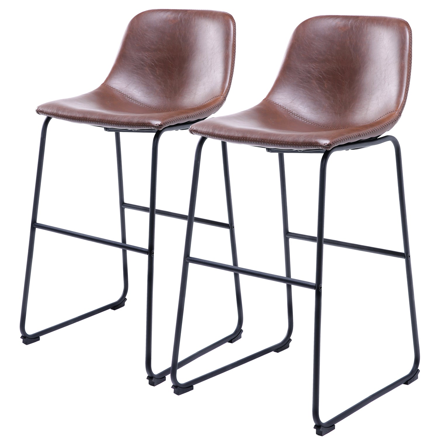 Set of 2 Sevier Faux Leather Barstools Brown RST Brands selling