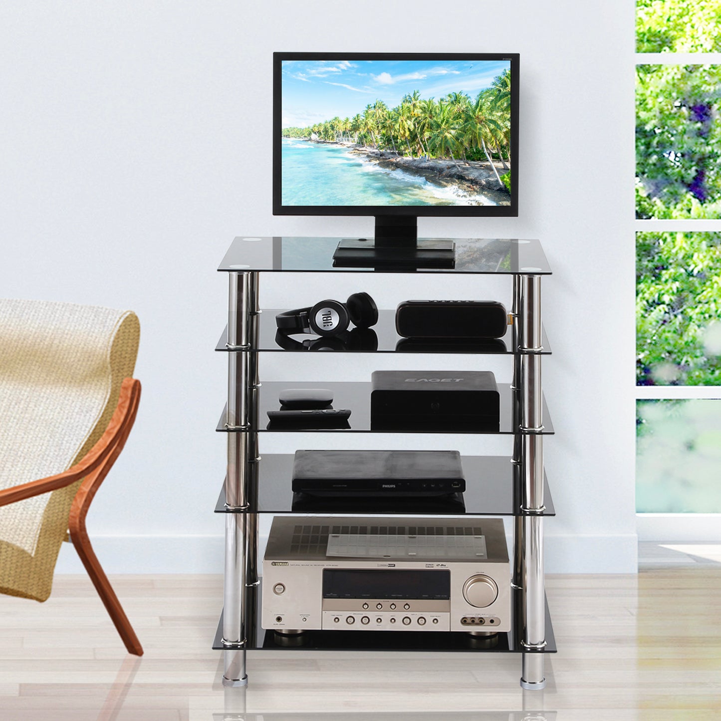 Rfiver 5-Tier Audio Video Component Stand