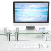 Rfiver Dual Glass Monitor Stand Riser, 2 Pack