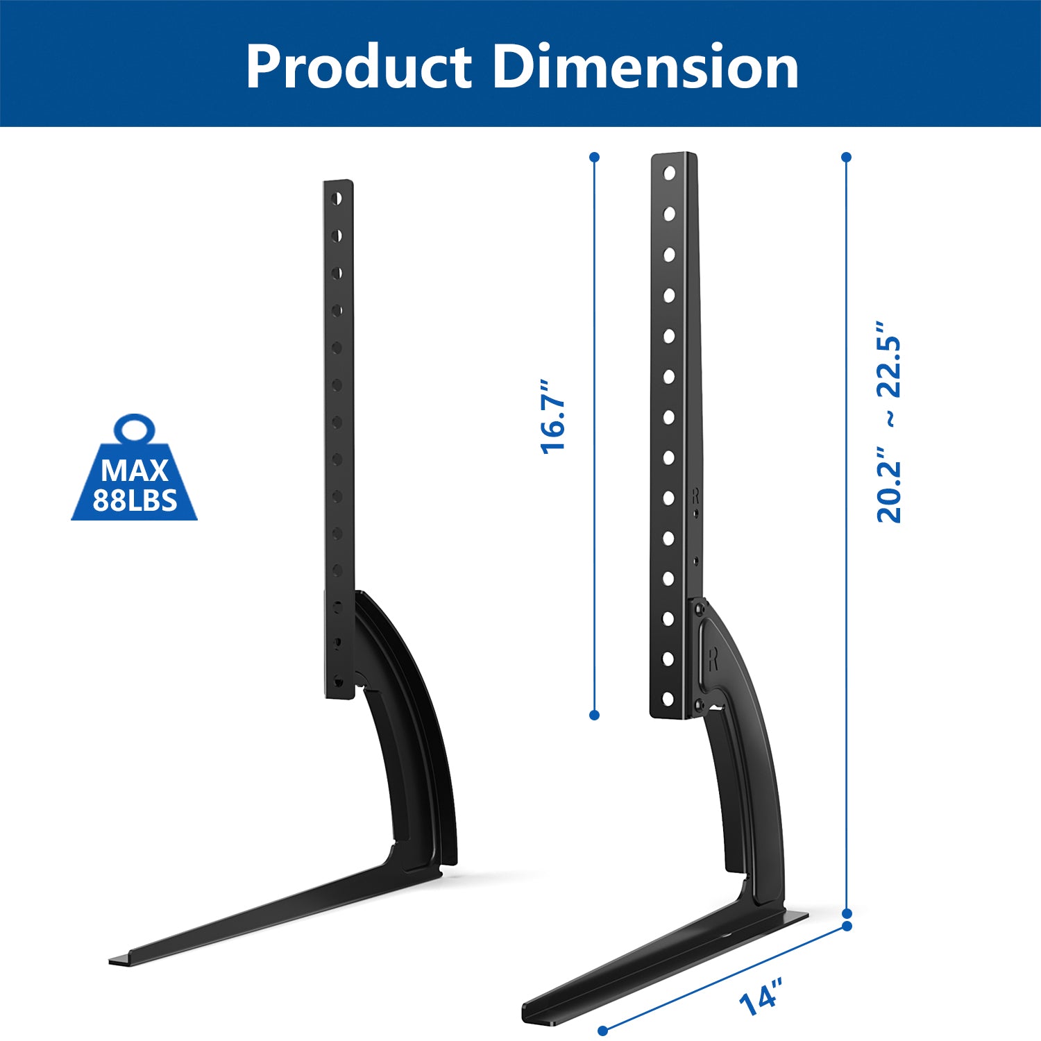 Rfiver Universal Tabletop TV Stand Brackets for 32