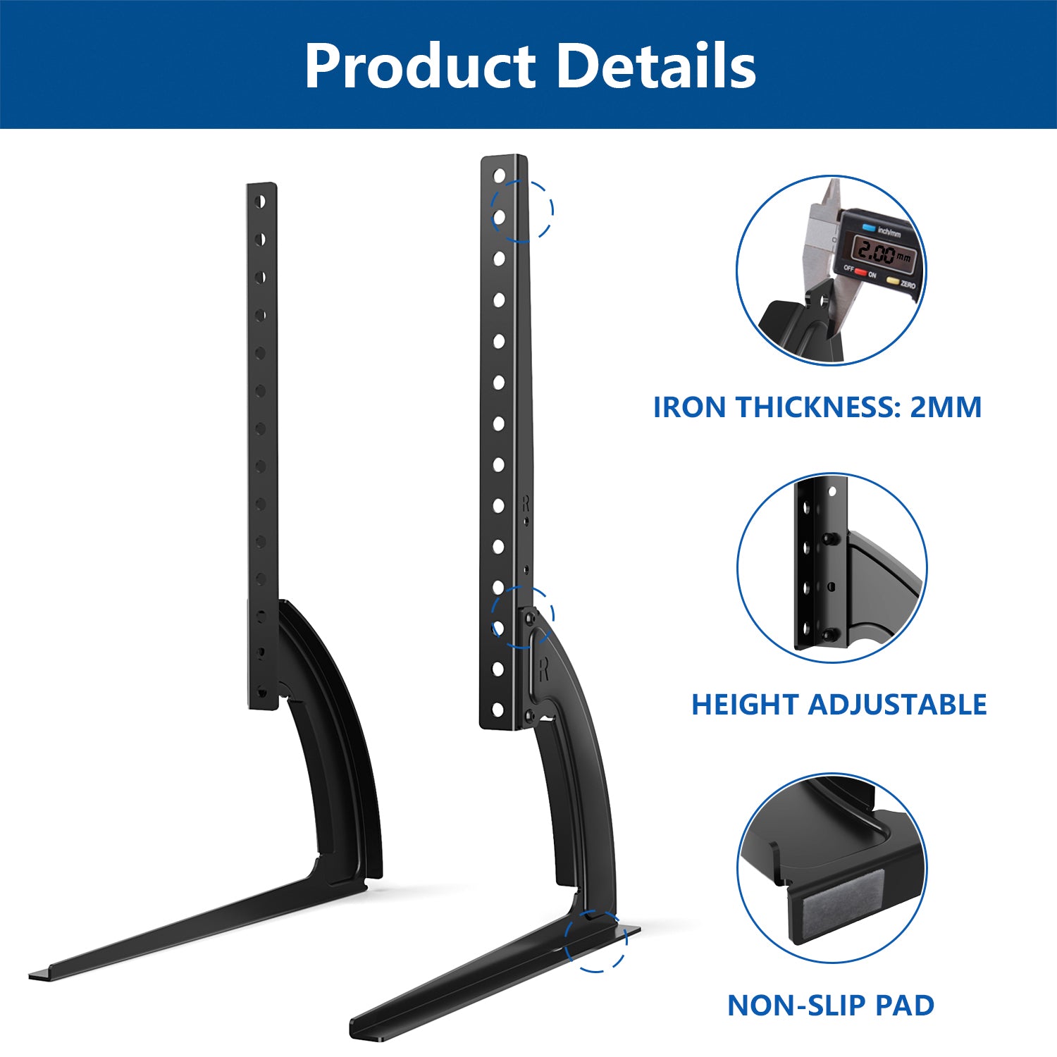 Rfiver Universal Tabletop TV Stand Brackets for 32