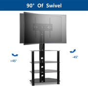 Rfiver 4-Tier Media Component TV Stand with Swivel Mount for 32"-70" TVs
