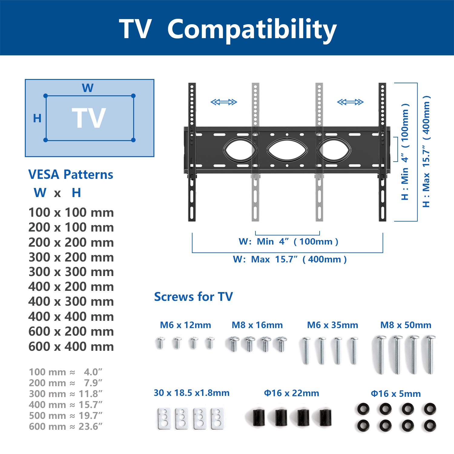 Rfiver Swivel Mobile Floor TV Stand with 2 Glass Shelves for 32