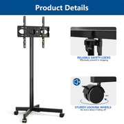 Rfiver Rolling TV Stand with Tilt Mount for 23"-60" TVs